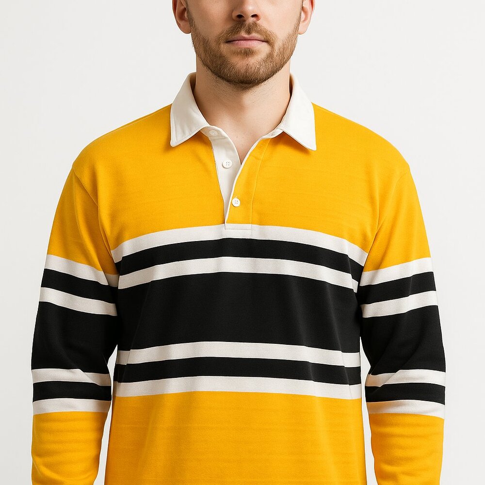 Vintage Rugby Shirt Halbro England Yellow Black L